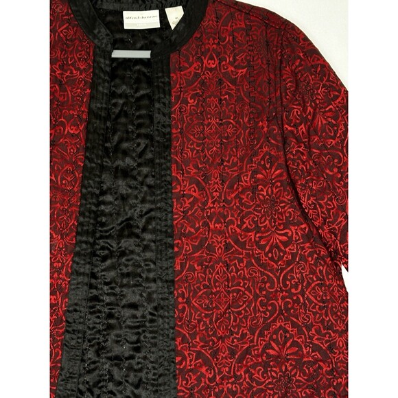 Alfred Dunner Jacket Women's Quilted Boho Grunge Black Dark Goth Vampire - Picture 3 of 12